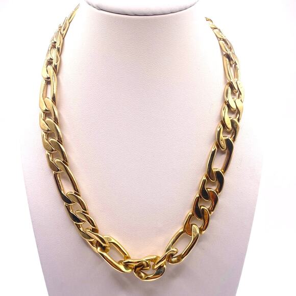 Miranda Fryer Choker Necklace – 18k Gold Plated Cuban Links, Classic Shine - Picture 1 of 5